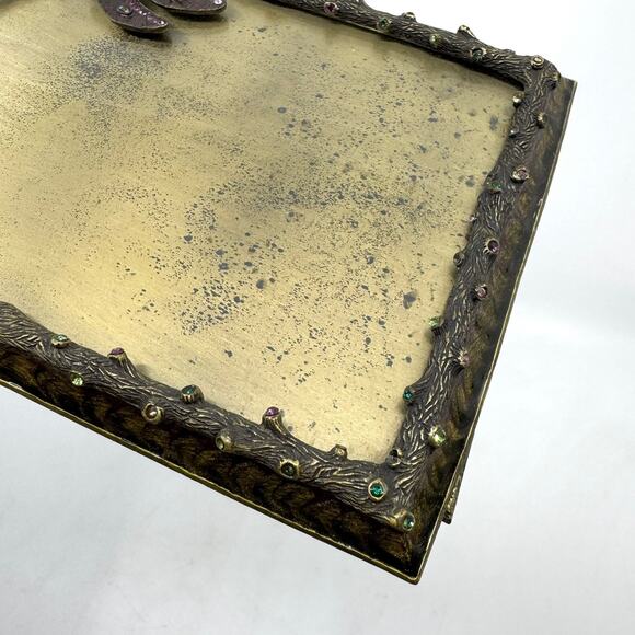 Vintage JAY STRONGWATER Dragonfly Pewter Frame w/ Swarovski Crystals - Picture 4 of 10